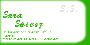 sara spiesz business card